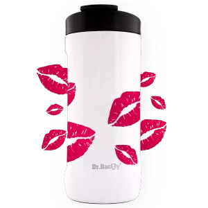 Thermal mug 2-in-1 Dr.Bacty Notus Mouth - white.