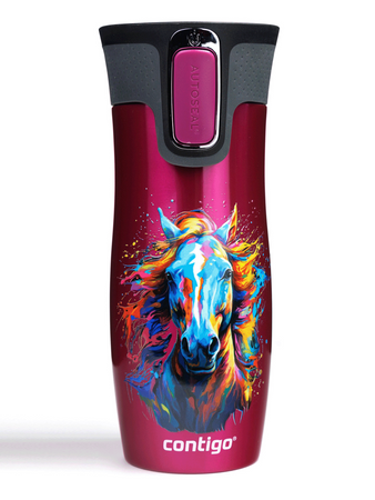 Contigo West Loop 2.0 Thermobecher 470ml - Himbeere - Pferd