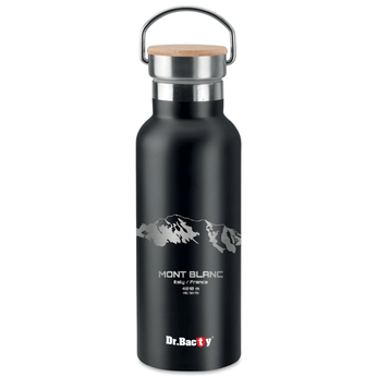 Dr.Bacty Iris Thermoflasche aus Edelstahl - schwarz - Daulagiri