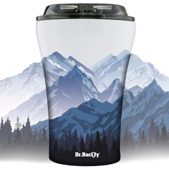 Nehmen Sie -out -Kaffeetasse Dr. Bacty Apollo Mountain - Weiß